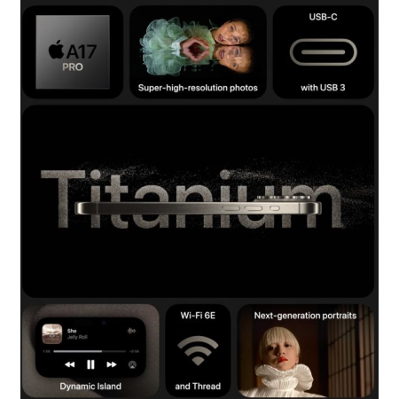 Apple iPhone 15 Pro Max 1ТБ, nano SIM + eSIM, «титановый белый»