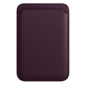 Картхолдер Leather Wallet для iPhone с MagSafe, тёмная вишня (Dark Cherry)