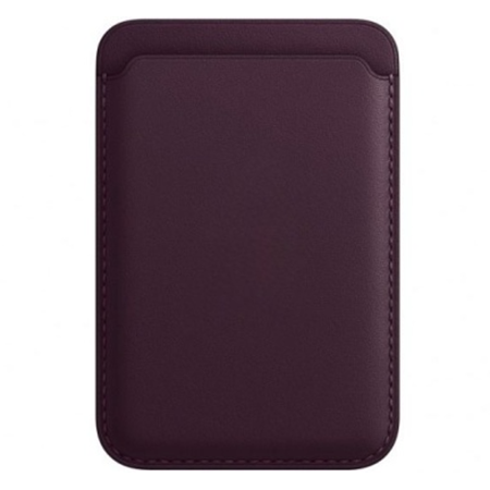 Картхолдер Leather Wallet для iPhone с MagSafe, тёмная вишня (Dark Cherry)