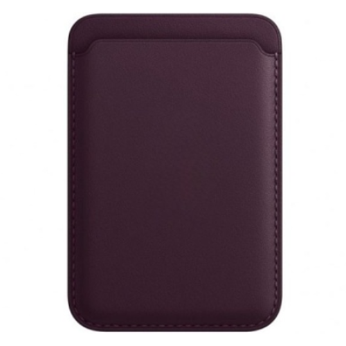 Картхолдер Leather Wallet для iPhone с MagSafe, тёмная вишня (Dark Cherry)