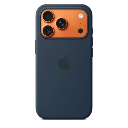 Защитный чехол Apple Silicone Case с MagSafe для iPhone 17 Pro Max, полуночный чёрный (Midnight)