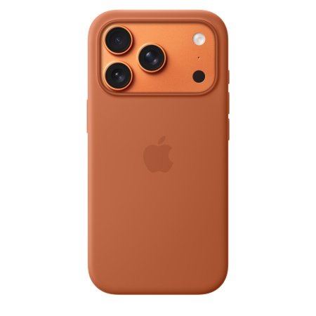 Защитный чехол Apple Silicone Case с MagSafe для iPhone 17 Pro, коричневый (Terra Cotta)