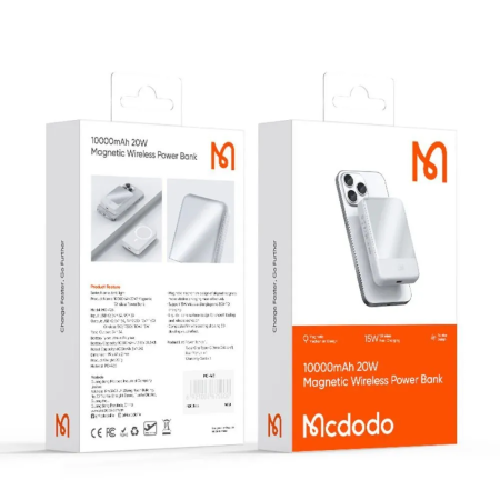 Внешний магнитный аккумулятор MagSafe Mcdodo 10000mAh 20W Silver