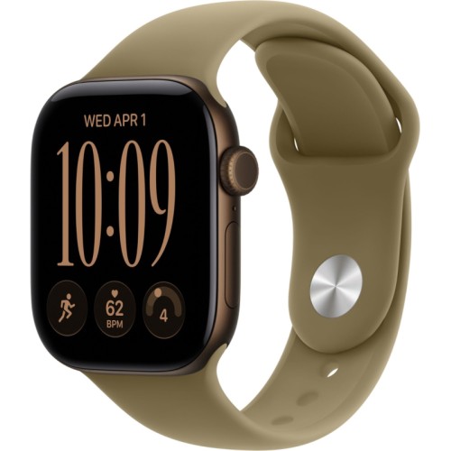 Apple Watch Series 12, 42мм, GPS, Dark Bronze Aluminum, Olive Sport Band, M/L