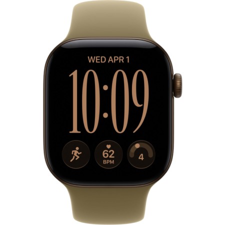 Часы Apple Watch Series 12, 42мм, GPS, Dark Bronze Aluminum, Olive Sport Band, M/L