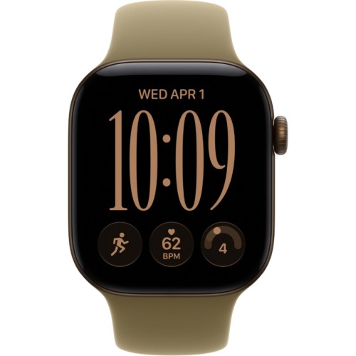 Apple Watch Series 12, 42мм, GPS, Dark Bronze Aluminum, Olive Sport Band, M/L