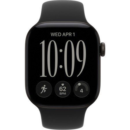 Часы Apple Watch Series 12, 42мм, GPS, Black Aluminum, Black Sport Band, M/L