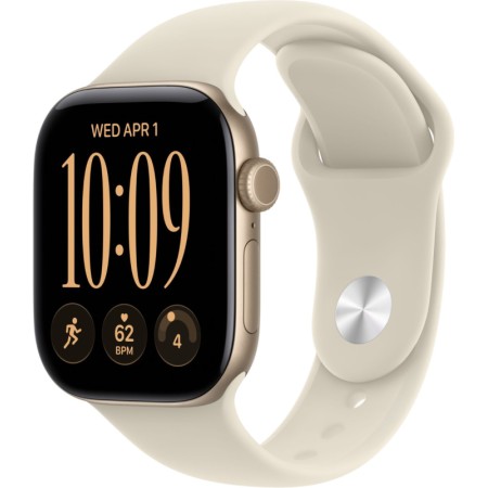 Часы Apple Watch Series 12, 42мм, GPS, Light Gold Aluminum, Sand Sport Band, M/L
