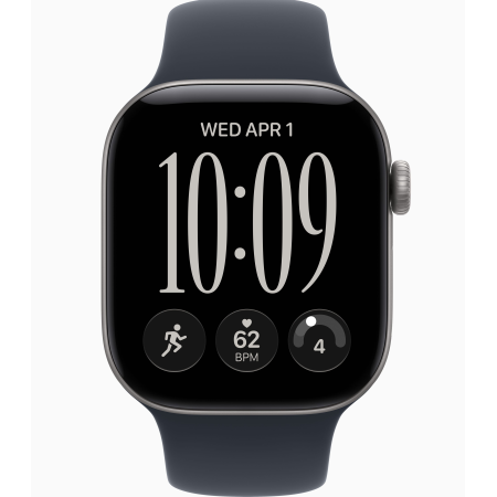Часы Apple Watch Series 12, 42мм, GPS, Space Gray Aluminum, Navy Blue Sport Band, M/L