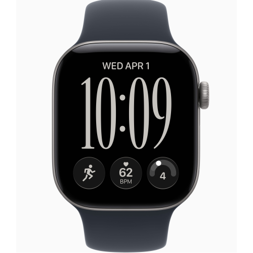 Apple Watch Series 12, 42мм, GPS, Space Gray Aluminum, Navy Blue Sport Band, M/L
