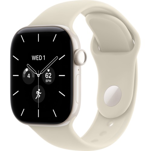 Apple Watch Series 12, 42мм, Pearl White Ceramic, Sand Sport Band, S/M