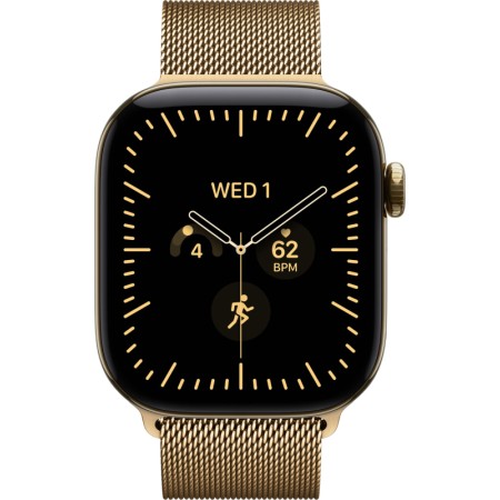Часы Apple Watch Series 12, 42мм, Radiant Gold Titanium, Radiant Gold Milanese Loop