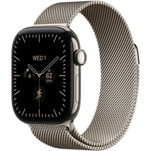 Apple Watch Series 12, 42мм, Natural Titanium, Natural Milanese Loop