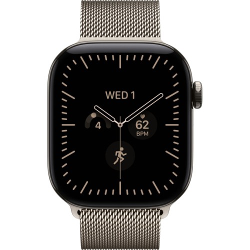 Apple Watch Series 12, 42мм, Natural Titanium, Natural Milanese Loop
