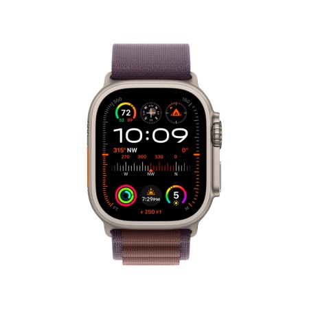 Apple Watch Ultra 2, 49 мм, корпус из титана, ремешок Alpine цвета индиго, размер L