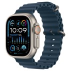 Apple Watch Ultra 2 49 мм, титановый корпус, ремешок Ocean Темно-синего цвета