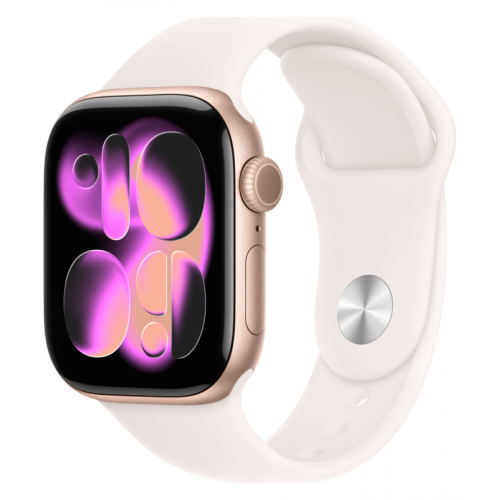  Apple Watch Series 11, 46 мм, Rose Gold Aluminum, ремешок Sport Band light Blush S/M