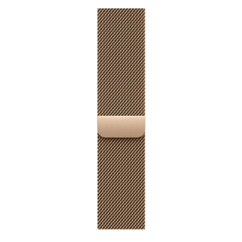 Apple Watch Series 11, 46 мм, Gold Titanium Case, ремешок Milanese Gold, размер SM