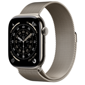 Часы Apple Watch Series 11, 46 мм, Natural Titanium Case, ремешок Milanese Loop Natural, размер ML