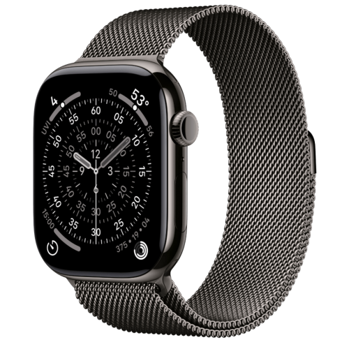 Apple Apple Watch Series 11, 42 мм, Slate Titanium Case, ремешок Milanese Loop Slate