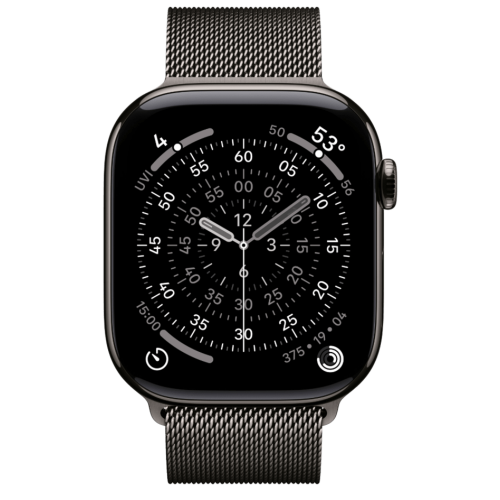 Apple Apple Watch Series 11, 42 мм, Slate Titanium Case, ремешок Milanese Loop Slate
