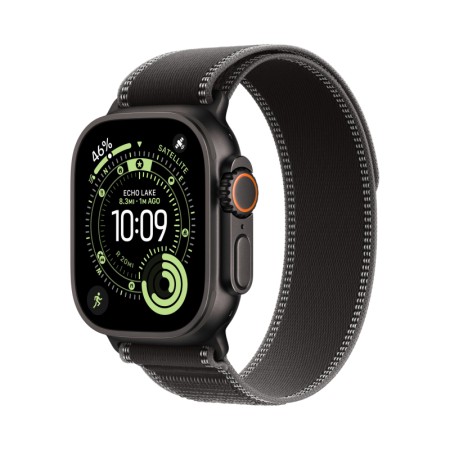 Часы Apple Watch Ultra 3, 49 мм, Black Titanium, ремешок Trail цвета Black/Charcoal M/L