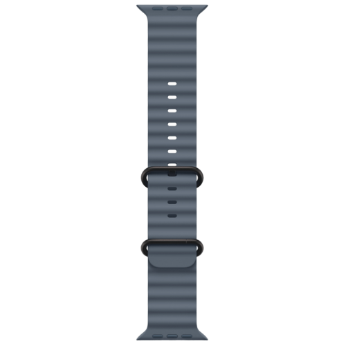 Apple Watch Ultra 3, 49 мм, Black Titanium, ремешок Ocean цвета «якорный синий»