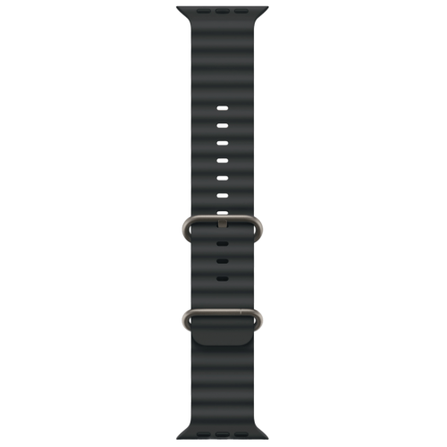 Apple Watch Ultra 3, 49 мм, Natural Titanium, ремешок Ocean цвета «чёрного цвета»