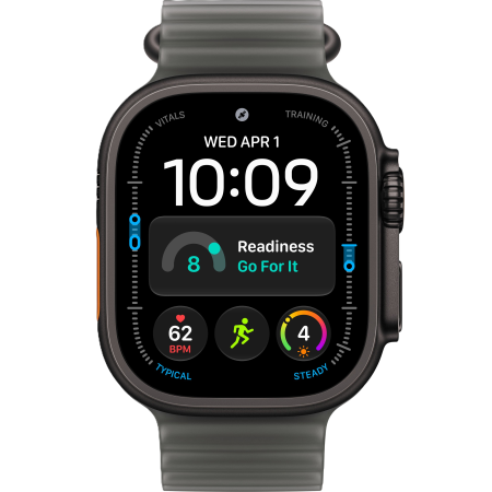 Часы Apple Watch Ultra 4, 49 мм, Black Titanium, Translucent Black Ocean Band