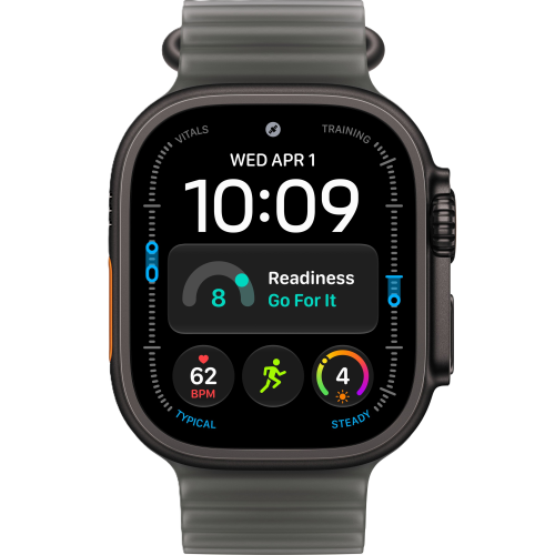 Apple Watch Ultra 4, 49 мм, Black Titanium, Translucent Black Ocean Band