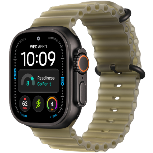 Apple Watch Ultra 4, 49 мм, Black Titanium, Translucent Kelp Ocean Band