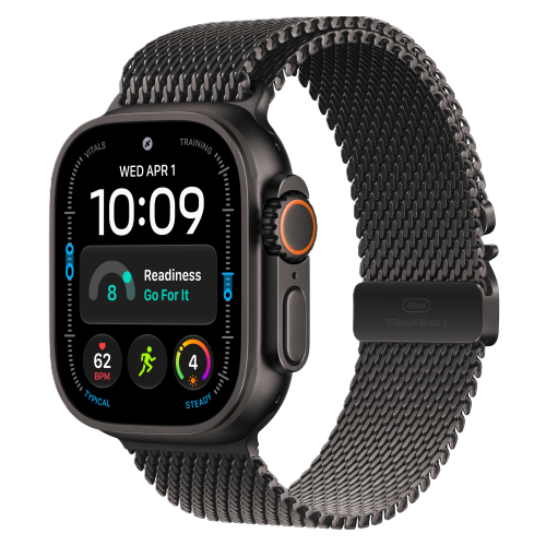 Apple Watch Ultra 4, 49 мм, Black Titanium, Black Titanium Milanese Loop (M)