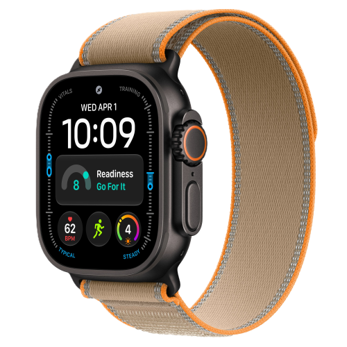 Apple Watch Ultra 4, 49 мм, Black Titanium, Sand Trail Loop (S/M)