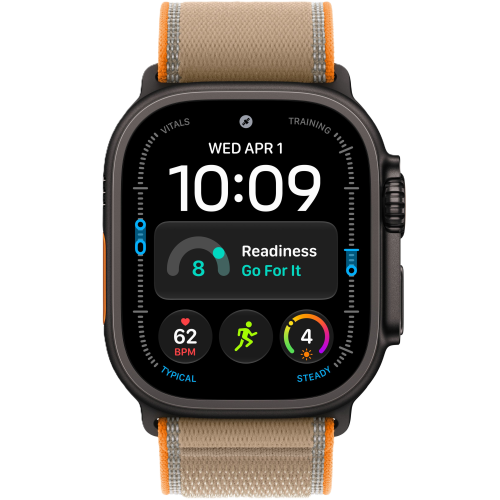 Apple Watch Ultra 4, 49 мм, Black Titanium, Sand Trail Loop (S/M)