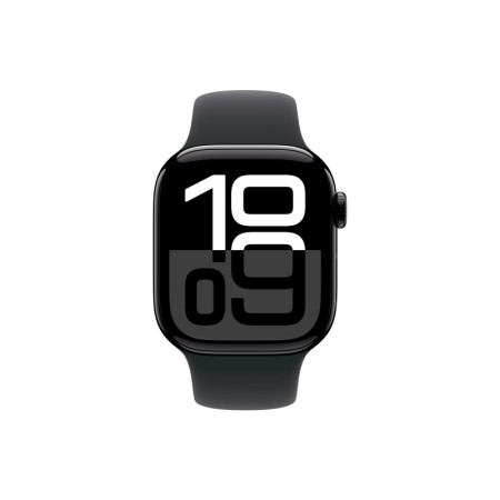 Часы Apple Watch Series 10, 42 мм, Aluminum Case «Jet Black»», with Sport Band Black, размер M/L