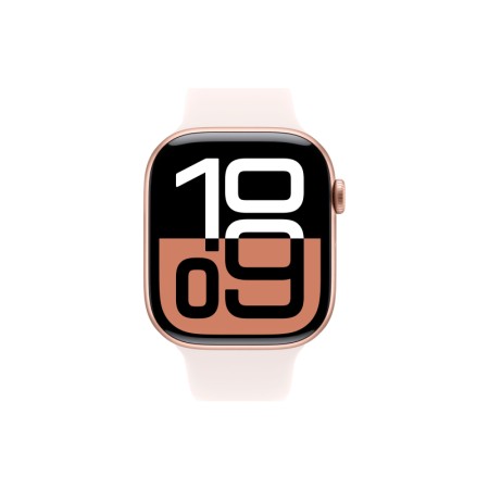 Часы Apple Watch Series 10, 42 мм, Aluminum Case «Rose Gold», with Sport Band Light Blush, размер M/L