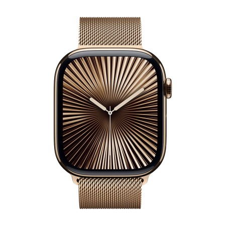 Часы Apple Watch Series 10, 42 мм, Gold Titanium Case with Gold Milanese Loop
