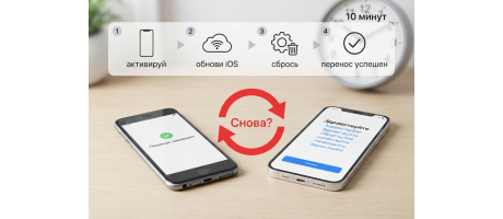 Сбой при переносе с iPhone на iPhone: почему быстрый старт «зацикливается» и как это исправить