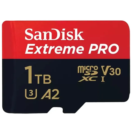 Карта памяти Sandisk Extreme Pro microSDXC 1 ТБ A2, UHS класс 3, класс видео 30