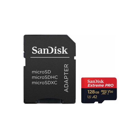 Карта памяти Sandisk Extreme Pro microSDXC 128 ГБ A2, UHS класс 3, класс видео 30