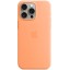 Чехол MagSafe для iPhone 15 Pro Max, силикон, orange sorbet