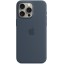 Чехол MagSafe для iPhone 15 Pro, силикон, storm blue