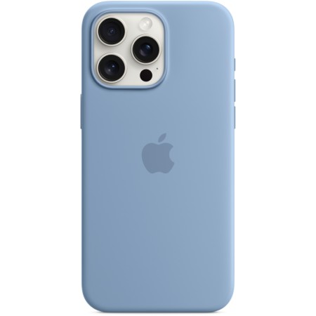 Чехол MagSafe для iPhone 15 Pro Max, силикон, winter blue