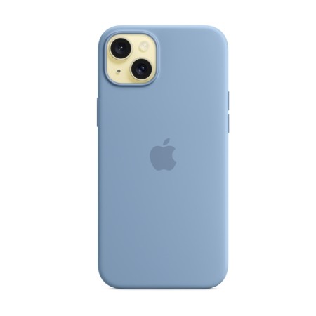 Чехол MagSafe для iPhone 15, силикон, winter blue