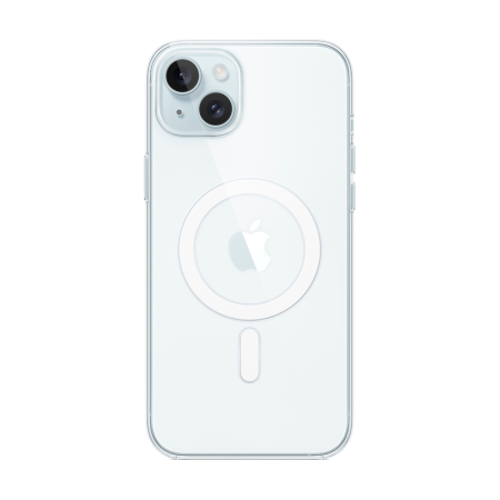 Чехол силиконовый MagSafe для iPhone 15, прозрачный