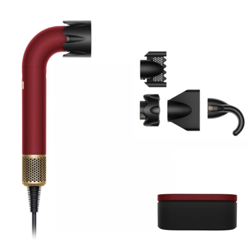Dyson Supersonic R Pro HD17 «Red Velvet/Gold» для прямых волос (Straight+Wavy) с кейсом