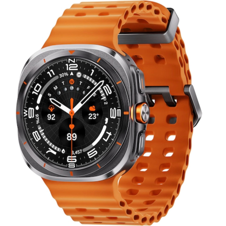 Умные часы Samsung Galaxy Watch Ultra 2025 47мм LTE, серый титан/оранжевый
