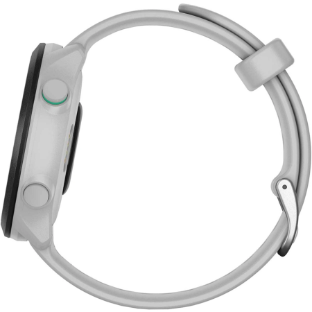 Умные часы Garmin FORERUNNER 55 42 мм, белый корпус, белый силиконовый ремень