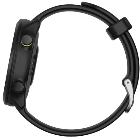 Умные часы Garmin FORERUNNER 55 42 мм, черный корпус, черный силиконовый ремень
