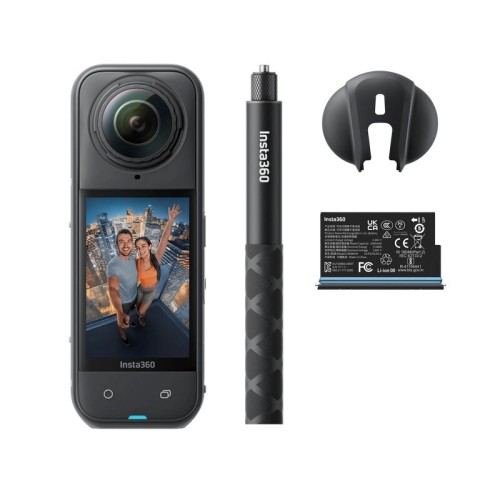 Insta360 X5 (360° 8К, 72 МП) Starter Bundle, Черный